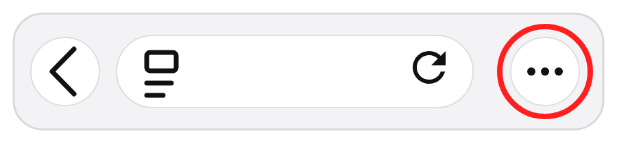 Safari three-dot button circled in red